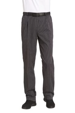 Leiber Koch- Und Servicehose 12/6470 Mit Streifen, Schwarz-weiß