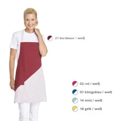 Leiber Zweifarbige Latzschürze 11/271, In 5 Farben