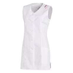 Leiber Longkasack 09/1246 Mit Rundsaum Ohne Arm, Weiß