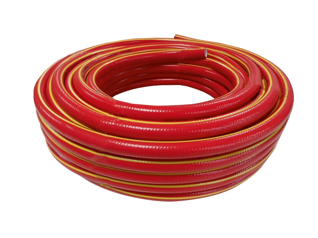 50 M Trikotgewebeschlauch - NTS 3/4", Konfektioniert, Rot/gelb