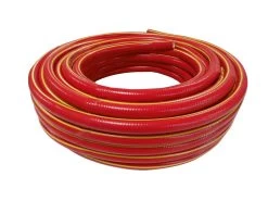 1" Trikotgewebeschlauch NTS 50 M, Rot- Gelb