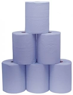 3- Lagiges Blaues Putzpapier 1000 Blatt 38x36 Cm, Auf Rolle