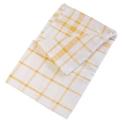 Geschirrtuch Halbleinen 30012 Von Hygostar, 5er Pack, Gelb-weiß