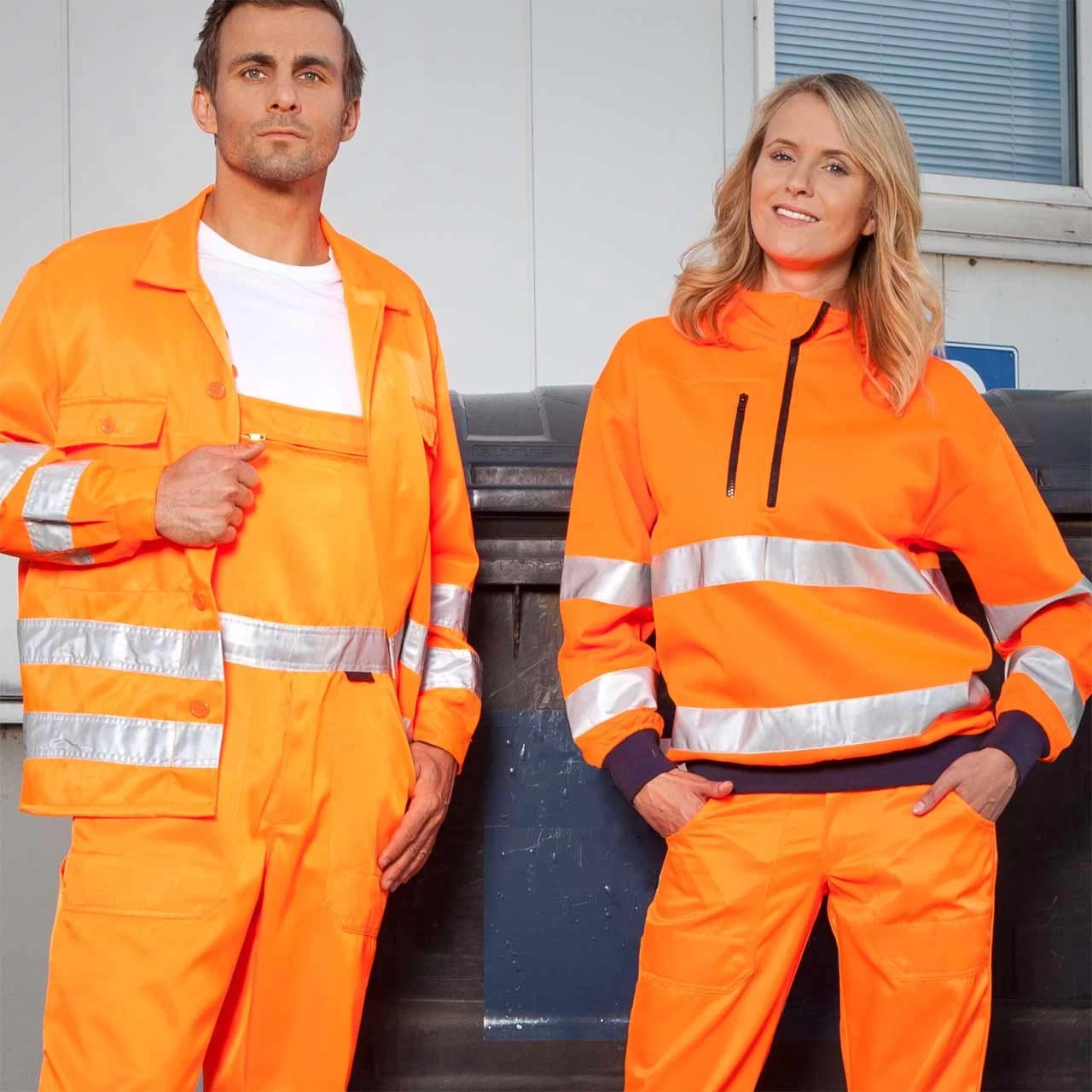 Qualitex Warnschutz- Bundhose SIGNAL 61938WQ, Warnorange – Bild 2