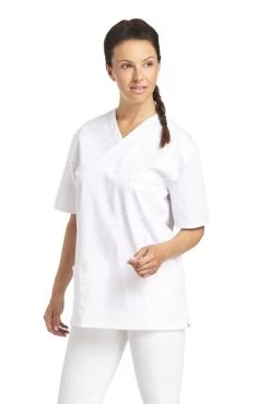 Leiber Unisex- Schlupfjacke, 12/2451, 1/2 Arm, Weiß