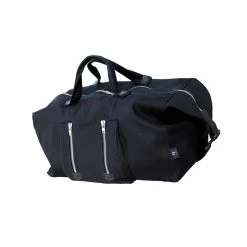 FHB Reisetasche HERMANN 700700 Aus Baumwolle- Englisch Leder, Schwarz