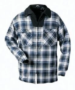 Thermohemd INUVIK Mit Reißverschluss, Dunkelblau Kariert