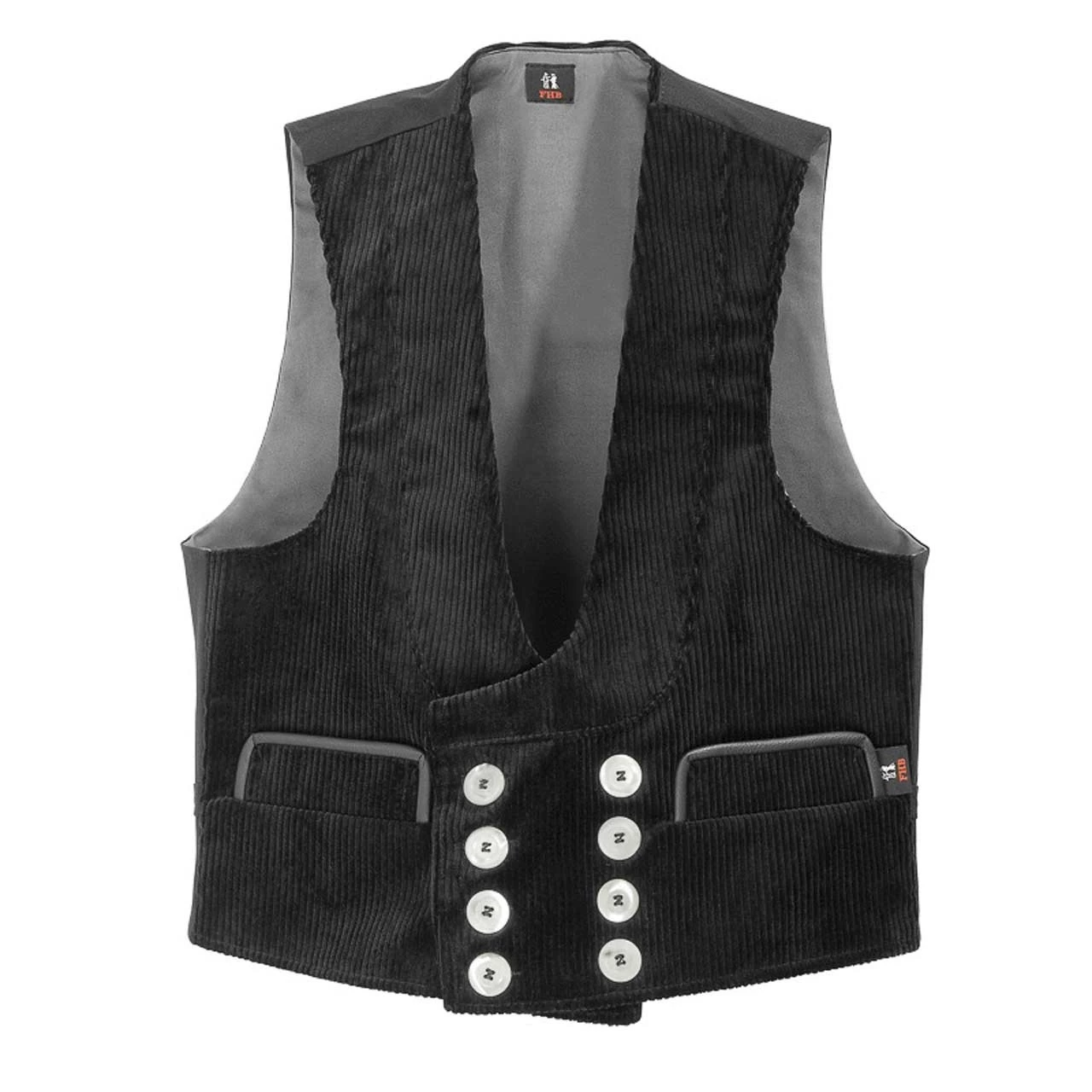 FHB Weste FRITZ 60616 Aus Trenkercord Dreidraht, Schwarz