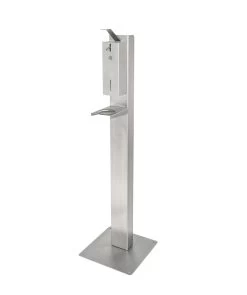 Desinfektionssäule Geschlossen, Armhebel, 1 L, Edelstahl