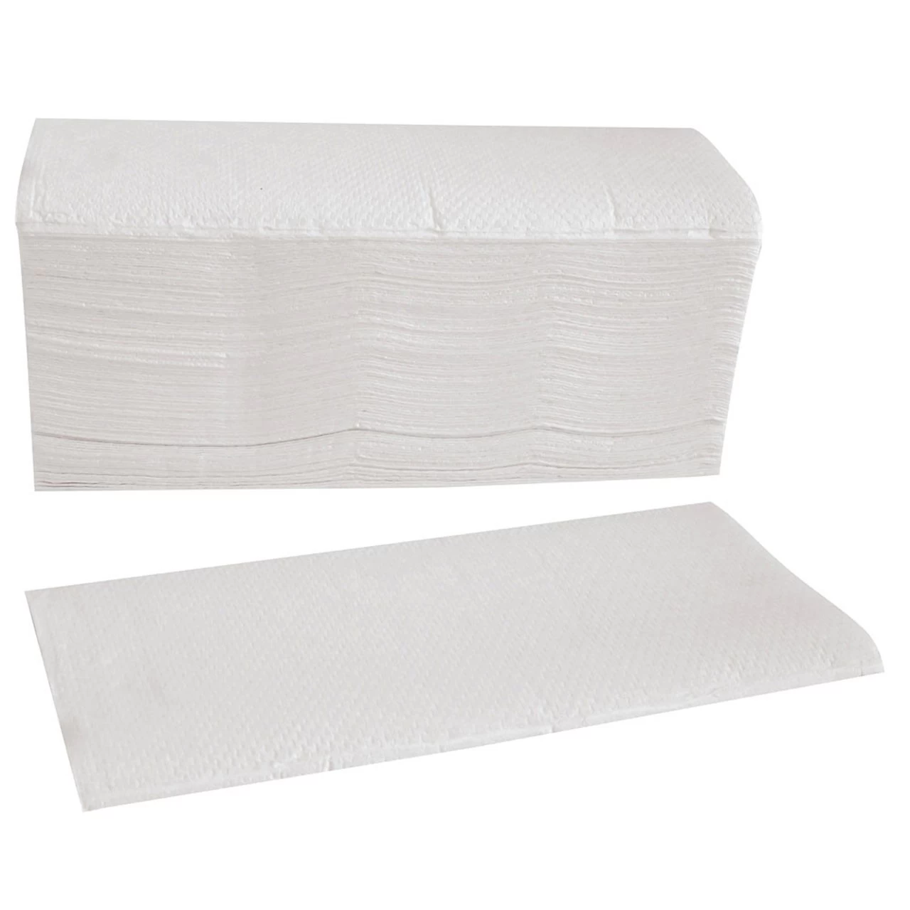 Papierhandtuch 2-lagig, 24x21 Cm, ZZ-Falzung, Weiß