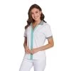 Leiber Damen Stretch- Poloshirt 08/1330, Weiß