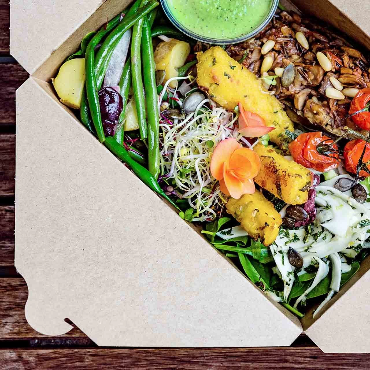 Bio-Foodbox "Menu" 21,5x16,2x6,4(cm), 50er-Pack