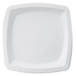 NATURE Star BIO Einweg Teller Aus Zuckerrohr, Quadratisch, 24,8 X 24,8 Cm, Weiß