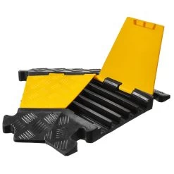 5 Kanal – Kabelbrücke Mit Deckel, Eckig, Schwarz/gelb