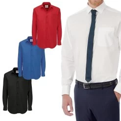 Business- Hemd Heritage Aus Poplin Von B&C, In Schwarz