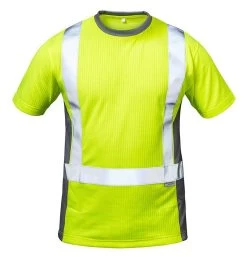 Warnschutz- T-Shirt AMSTERDAM Von Elysee, Gelb/grau