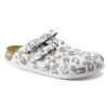 Clog KAY Flowers Von Birkenstock In Paisley Black-White, Schmal