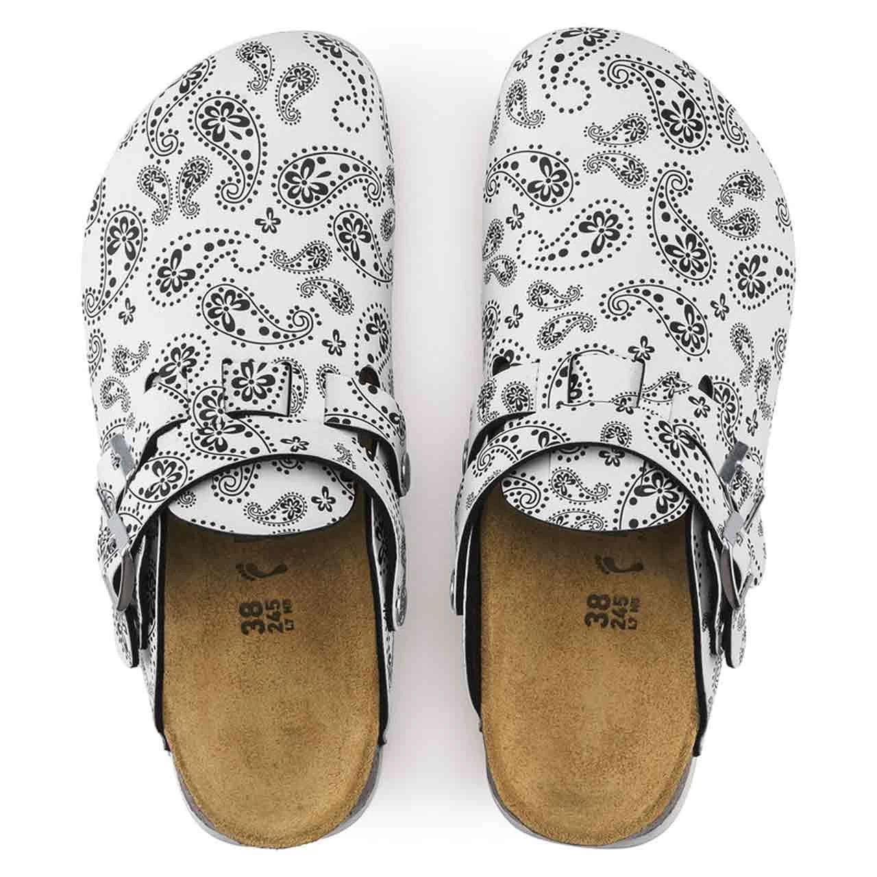 Clog KAY Flowers Von Birkenstock In Paisley Black-White, Schmal – Bild 3