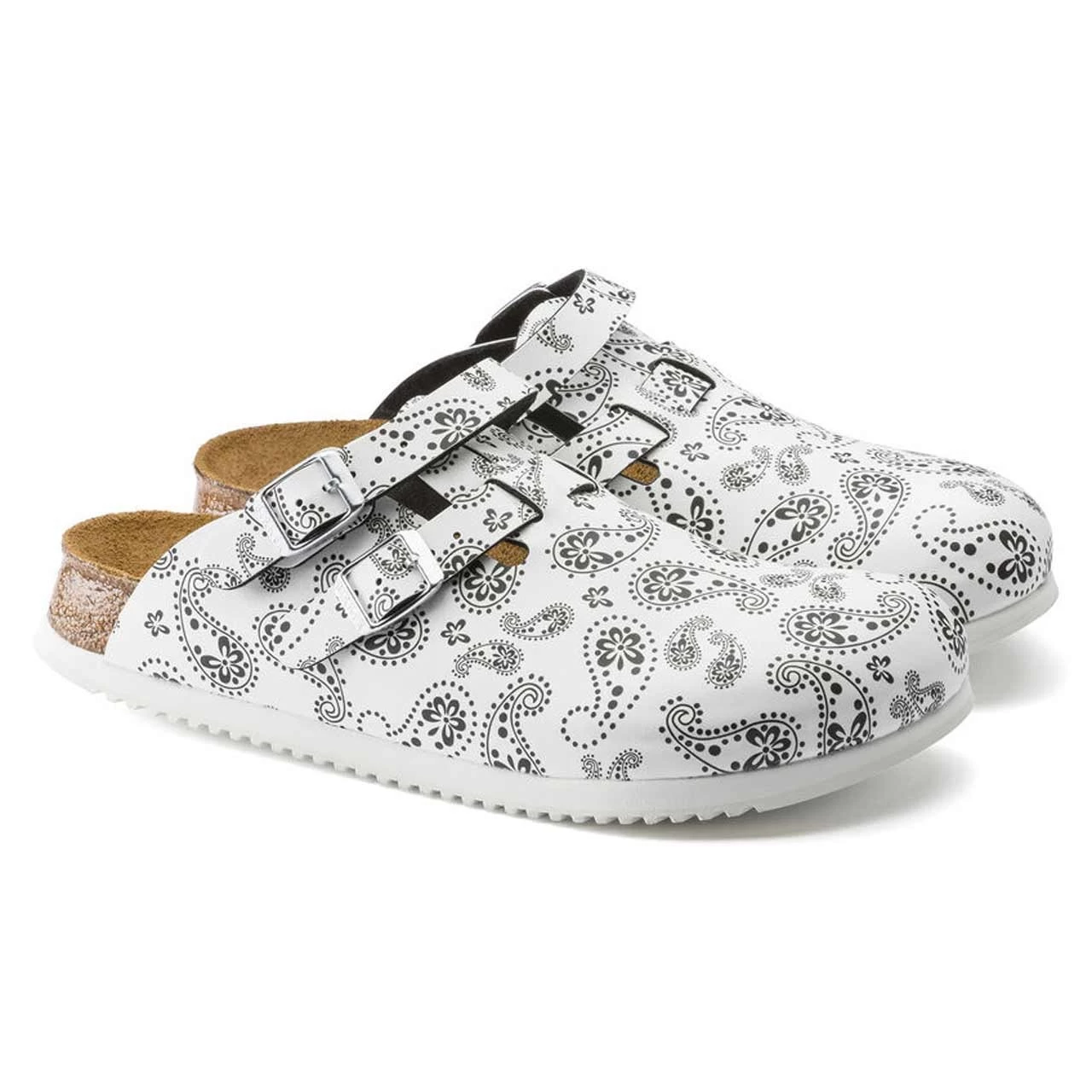 Clog KAY Flowers Von Birkenstock In Paisley Black-White, Schmal – Bild 4