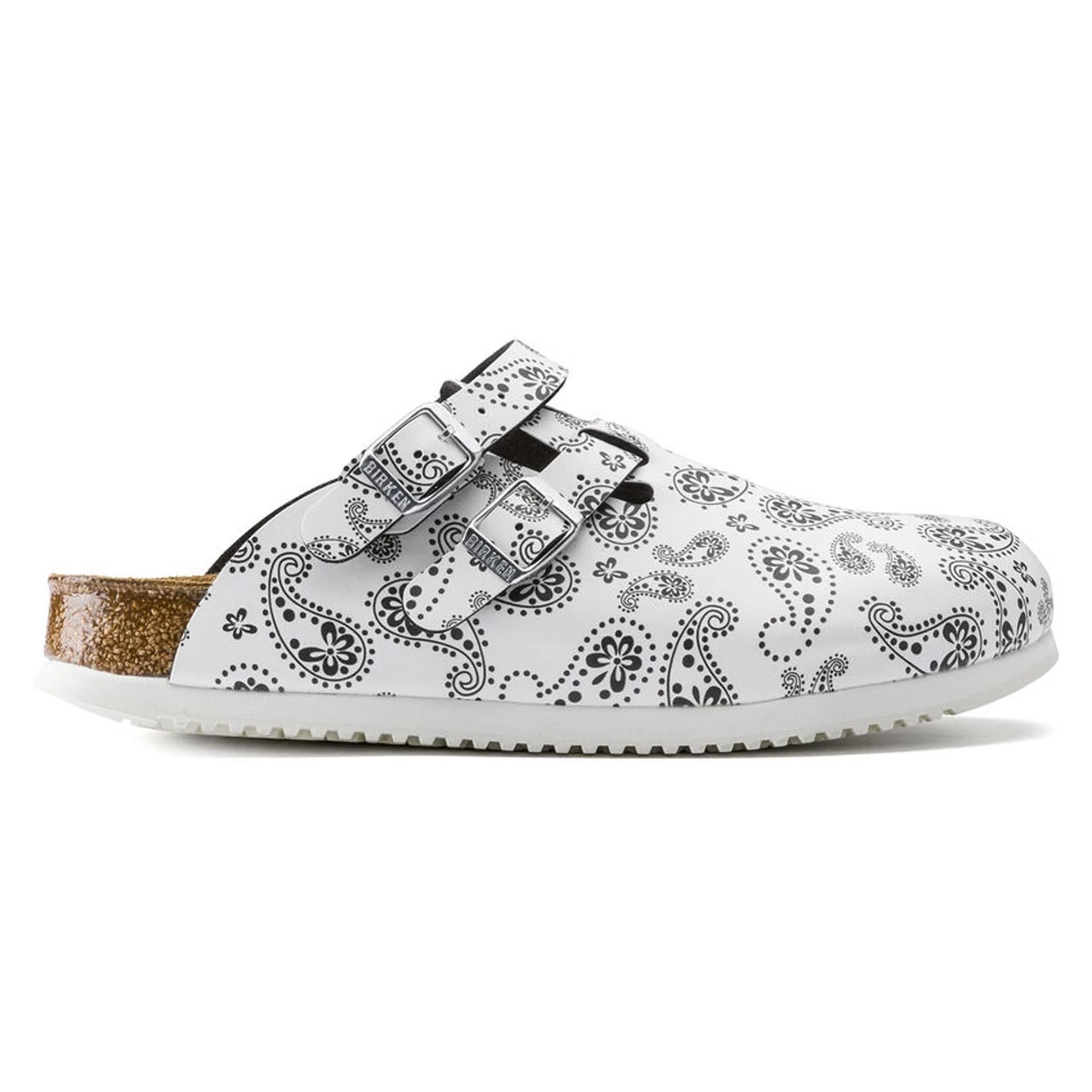 Clog KAY Flowers Von Birkenstock In Paisley Black-White, Schmal – Bild 5
