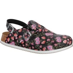 Clog KAY Birkenstock In Blooming Roses Black, Schmal