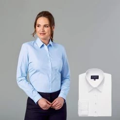 Langärmelige Brook Taverner Damenbluse BR692, In 2 Farben