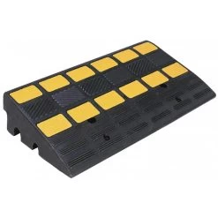 Evertec Bordsteinrampe 300 X 600 X100 Mm Aus Gummi, Schwarz/gelb