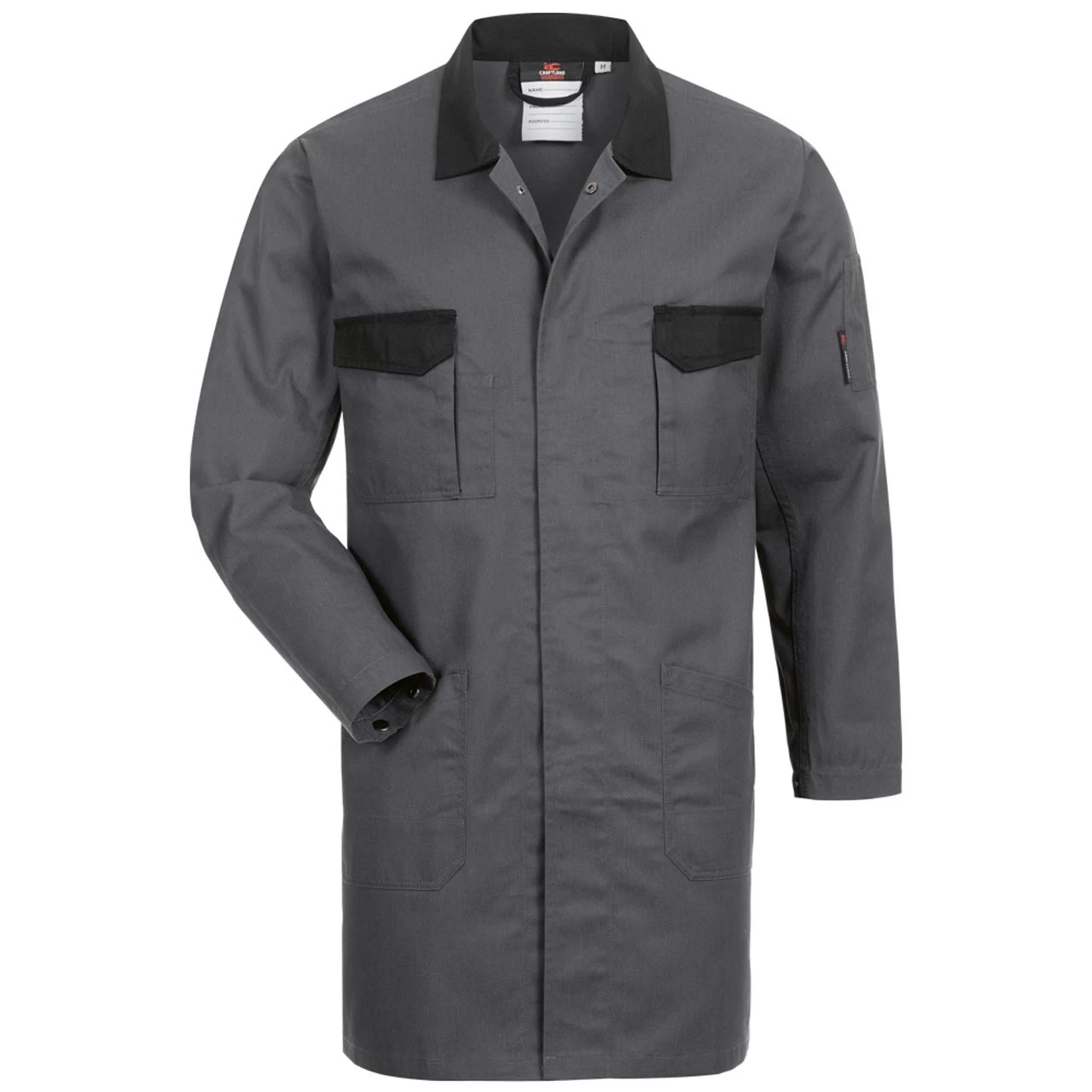 Twill Kittel TIENEN Von Craftland, Grau/schwarz