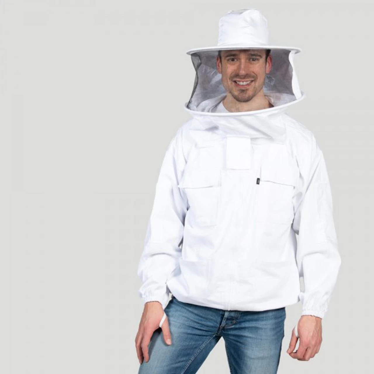 Exner Unisex Imkerjacke Mit Hut, 3-lagig, Weiß – Bild 2