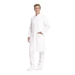 Leiber Herrenmantel 12/9930 Mit Stehkragen, Weiß