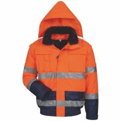 4 In 1 Warnschutz- Pilotenjacke VOLKER, Orange- Marine