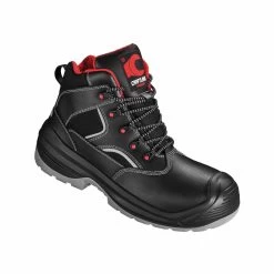 S3 Schnürstiefel VEDDEL Von Craftland®, Schwarz, Rot Abgesetzt