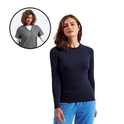 Damen Longsleeve Unterziehbasis Für Kasacks, In 2 Farben