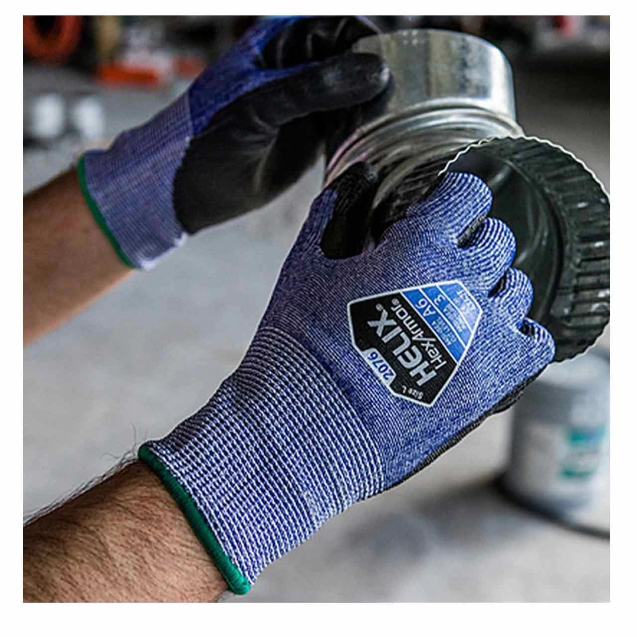 Schnittschutzhandschuh Helix 2076 Von HexArmor, Schwarz/blau – Bild 2