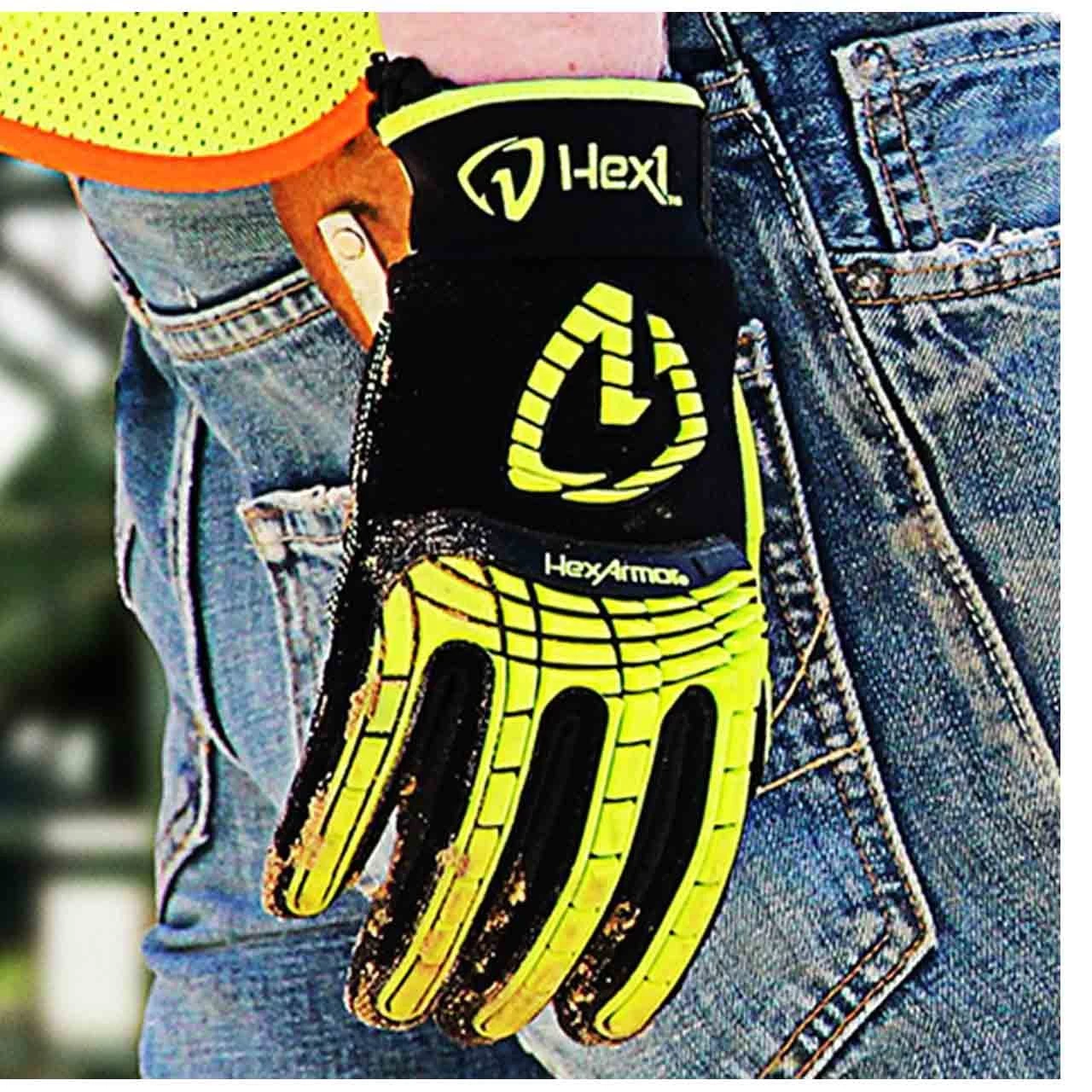 Stoßschutzhandschuh Hex1® 2131 Von HexArmor, In Schwarz/gelb – Bild 2