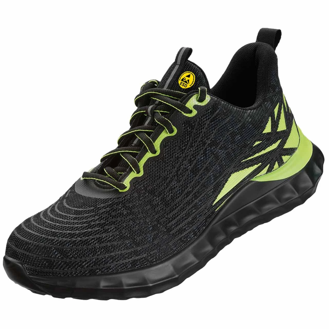 ESD S1P Wica Halbschuhe LOCRI, Schwarz/grün – Bild 4