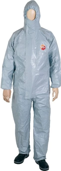 Overall Tychem® F CHA6 Mit Füßlingen Kat 3 Typ 3,4,5+6, Grau