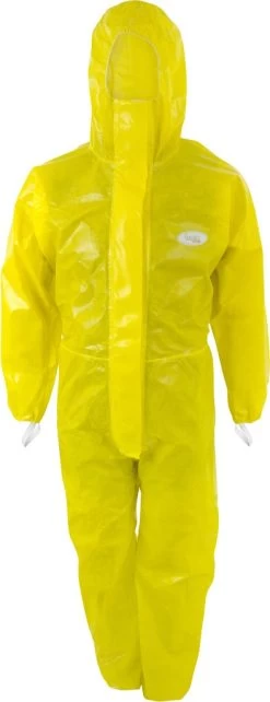 Chemieschutzoverall CoverChem Mit Füßlingen Kat 3 Typ 3.4.5.6, Gelb