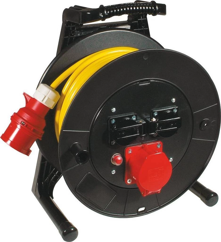 CEE Kabeltrommel N07V3V3-F, 25m, 32A, 400V, 5-polig, 6h,schwarz