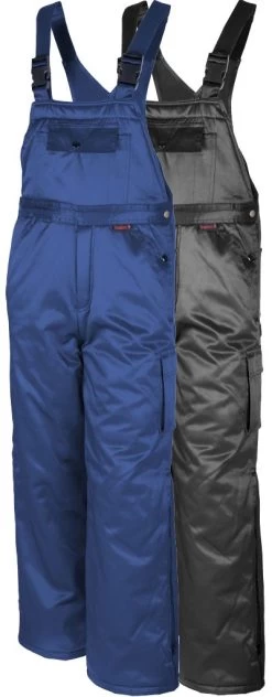 Qualitex Winter- Latzhose, Gefüttert In Schwarz Und Marine