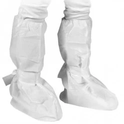 Lebensmittelechter PP Überziehstiefel 47 Cm Hoch, Ca. 60 My, Weiß