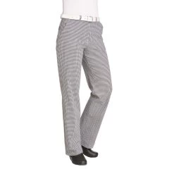 Leiber Damen Kochhose 08/290 Chlorecht, Schwarz-weiß-pepita