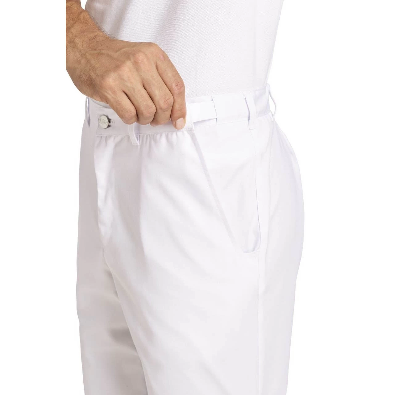 Leiber Herrenhose 12/2121, Lang Geschnitten, Weiß – Bild 3
