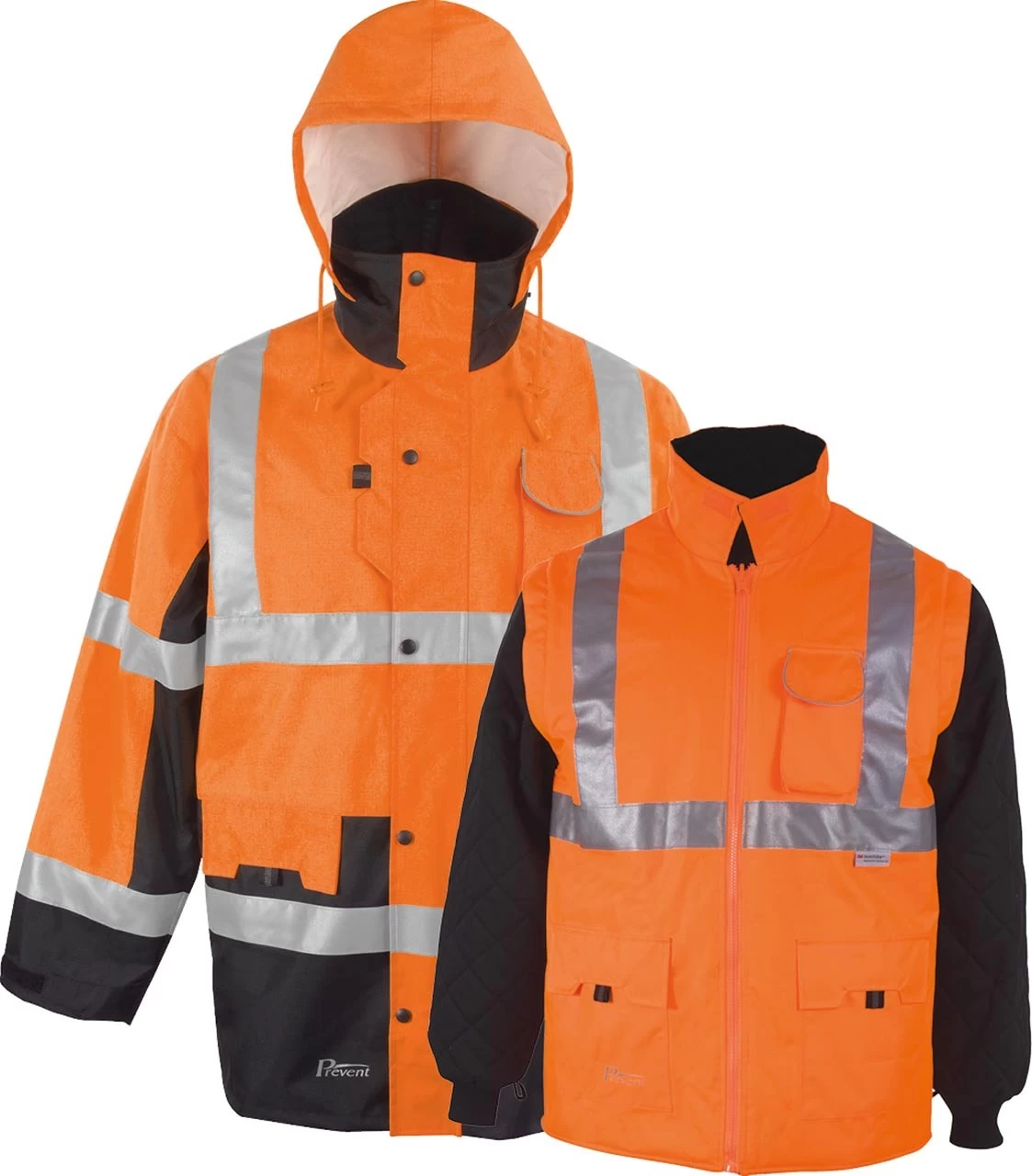 Prevent® Warnschutz-Parka 5 In 1, Leuchtorange