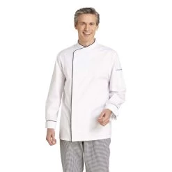 Leiber Kochjacke 12/2598, 1/1 Arm, Weiß/schwarz