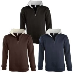 Zip- Sweatshirts SCOTT Aus Mischgewebe, In 3 Farben