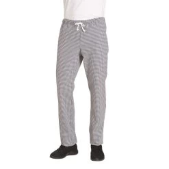 Leiber Koch-/Bäckerhose 12/6940, 100% Baumwolle, Schwarz-weiß-pepita