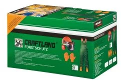 Forstschutzset Mit KWF Schnittschutz- Latzhose. Helm Und Handschuhen