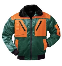 4 In 1 NORWAY- Pilotenjacke ROTDORN, Grün-orange